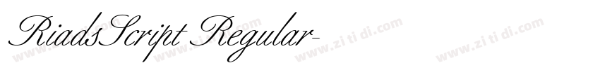RiadsScript Regular字体转换 RiadsScript Regular字体转换